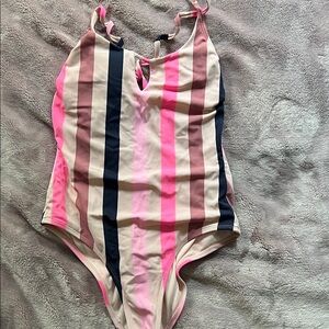 Xhilaration Multicolor Striped One Piece Swimsuit